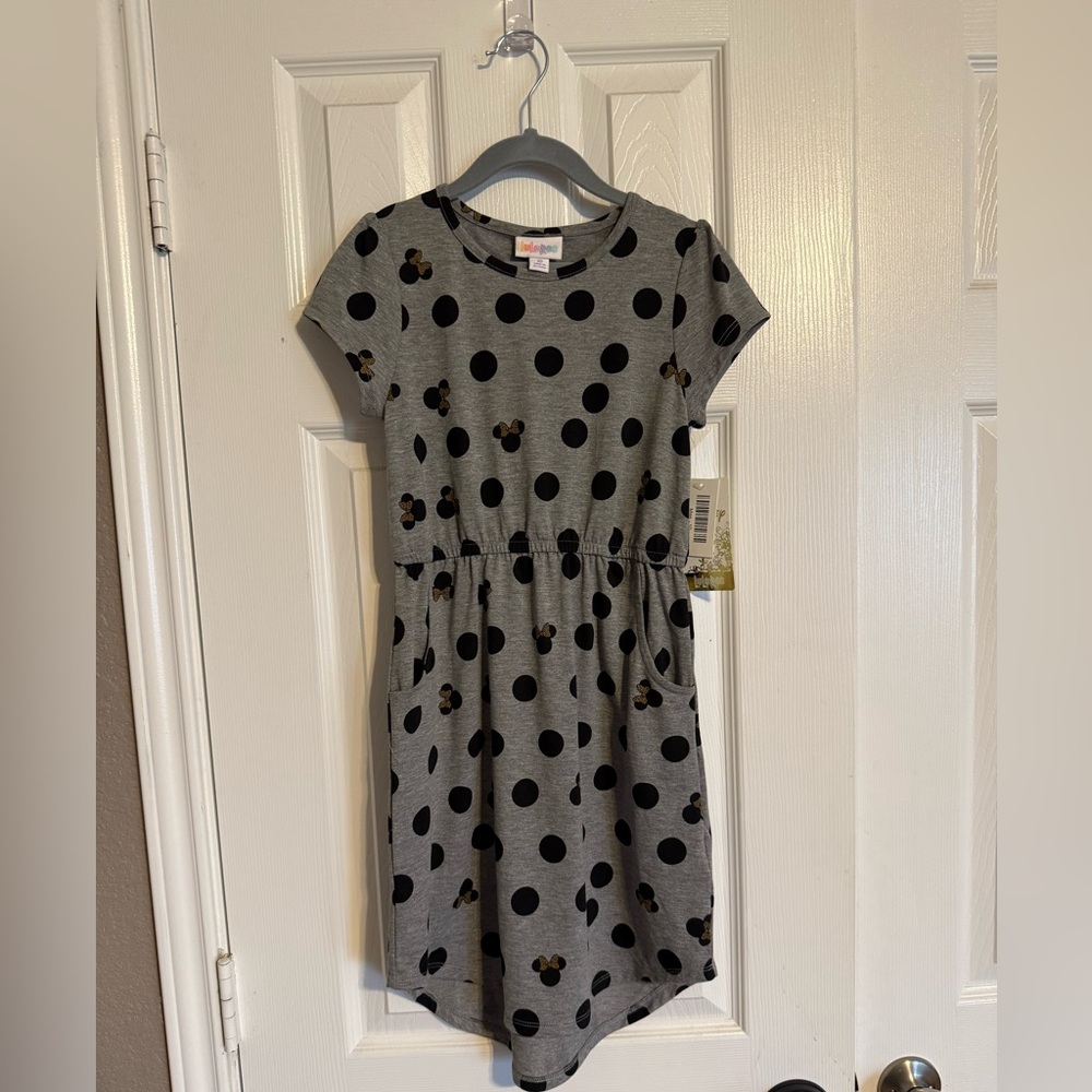 NWT LuLaRoe Disney Mae Dress – Size 10 | Minnie Mouse Polka Dot | Girl’s Dress